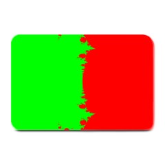 Critical Points Line Circle Red Green Plate Mats by Mariart