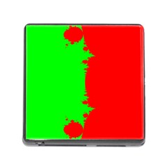 Critical Points Line Circle Red Green Memory Card Reader (square) by Mariart