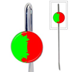 Critical Points Line Circle Red Green Book Mark by Mariart