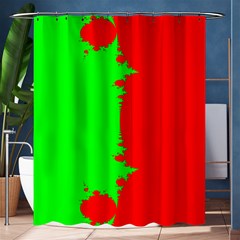 Critical Points Line Circle Red Green Shower Curtain 60  X 72  (medium)  by Mariart