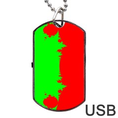 Critical Points Line Circle Red Green Dog Tag Usb Flash (two Sides) by Mariart