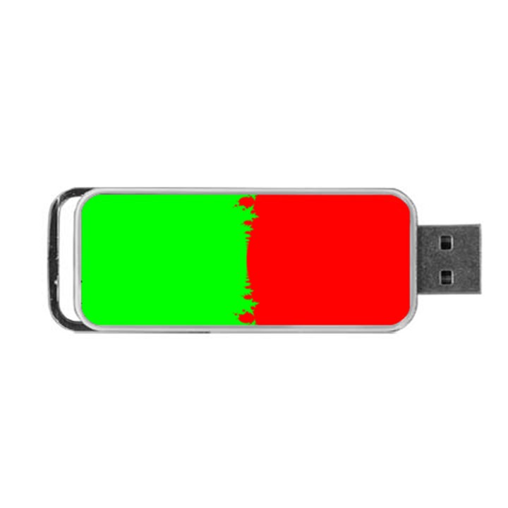 Critical Points Line Circle Red Green Portable USB Flash (One Side)