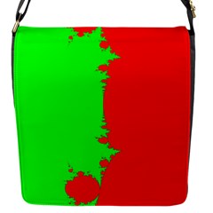 Critical Points Line Circle Red Green Flap Messenger Bag (s) by Mariart