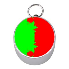 Critical Points Line Circle Red Green Mini Silver Compasses by Mariart