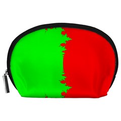 Critical Points Line Circle Red Green Accessory Pouches (large)  by Mariart