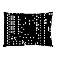 Circle Plaid Black White Pillow Case (two Sides) by Mariart