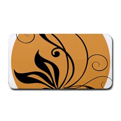 Black Brown Floral Symbol Medium Bar Mats by Mariart