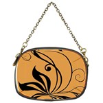 Black Brown Floral Symbol Chain Purses (One Side)  Front