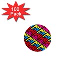 Color Red Yellow Blue Graffiti 1  Mini Magnets (100 pack)  Front