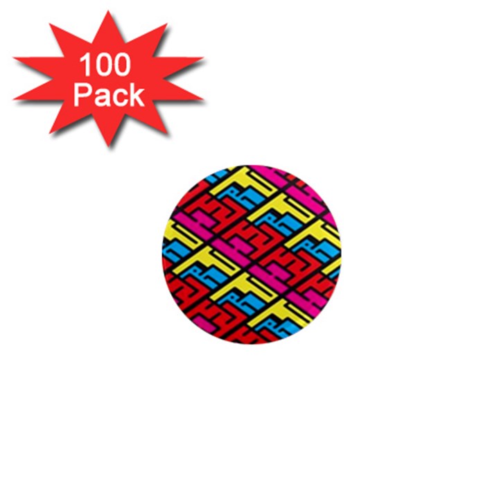 Color Red Yellow Blue Graffiti 1  Mini Magnets (100 pack) 