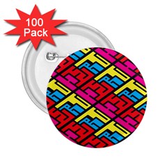 Color Red Yellow Blue Graffiti 2 25  Buttons (100 Pack) 