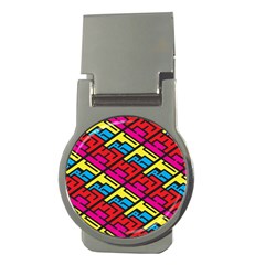 Color Red Yellow Blue Graffiti Money Clips (round) 