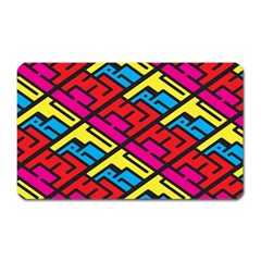 Color Red Yellow Blue Graffiti Magnet (rectangular) by Mariart