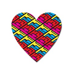 Color Red Yellow Blue Graffiti Heart Magnet