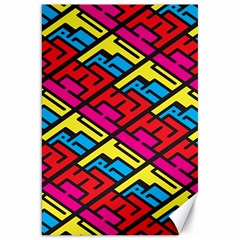 Color Red Yellow Blue Graffiti Canvas 20  X 30   by Mariart