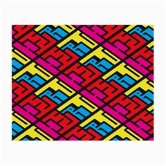 Color Red Yellow Blue Graffiti Small Glasses Cloth (2-side) by Mariart