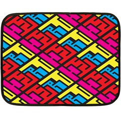 Color Red Yellow Blue Graffiti Double Sided Fleece Blanket (mini)  by Mariart