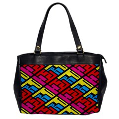 Color Red Yellow Blue Graffiti Office Handbags by Mariart