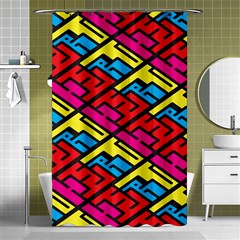 Color Red Yellow Blue Graffiti Shower Curtain 48  X 72  (small)  by Mariart