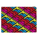 Color Red Yellow Blue Graffiti Cosmetic Bag (XXL)  Back