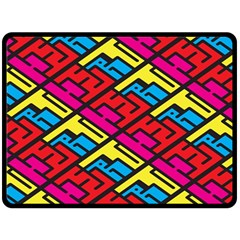 Color Red Yellow Blue Graffiti Double Sided Fleece Blanket (large)  by Mariart