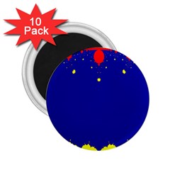 Critical Points Line Circle Red Blue Yellow 2 25  Magnets (10 Pack) 