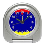 Critical Points Line Circle Red Blue Yellow Travel Alarm Clocks Front