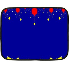 Critical Points Line Circle Red Blue Yellow Fleece Blanket (Mini)