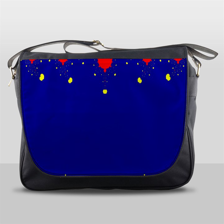 Critical Points Line Circle Red Blue Yellow Messenger Bags