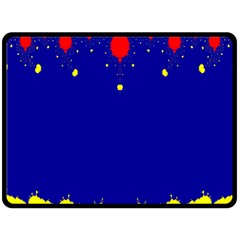 Critical Points Line Circle Red Blue Yellow Double Sided Fleece Blanket (Large) 