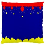 Critical Points Line Circle Red Blue Yellow Large Flano Cushion Case (Two Sides) Back