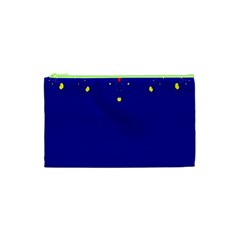 Critical Points Line Circle Red Blue Yellow Cosmetic Bag (xs) by Mariart