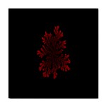 Dendron Diffusion Aggregation Flower Floral Leaf Red Black Tile Coasters Front