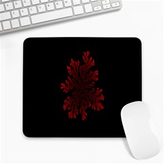 Dendron Diffusion Aggregation Flower Floral Leaf Red Black Large Mousepads