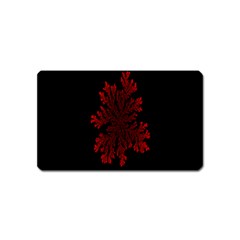 Dendron Diffusion Aggregation Flower Floral Leaf Red Black Magnet (name Card) by Mariart