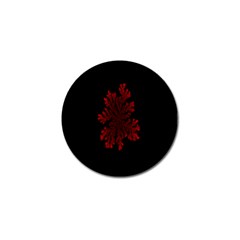 Dendron Diffusion Aggregation Flower Floral Leaf Red Black Golf Ball Marker (10 Pack) by Mariart