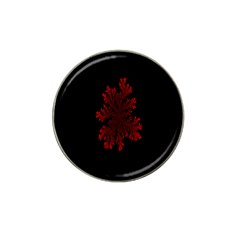 Dendron Diffusion Aggregation Flower Floral Leaf Red Black Hat Clip Ball Marker (4 Pack) by Mariart