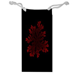 Dendron Diffusion Aggregation Flower Floral Leaf Red Black Jewelry Bag by Mariart