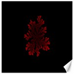 Dendron Diffusion Aggregation Flower Floral Leaf Red Black Canvas 20  x 20   19 x19.27  Canvas - 1