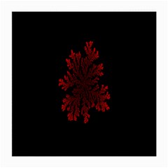 Dendron Diffusion Aggregation Flower Floral Leaf Red Black Medium Glasses Cloth (2-side) by Mariart