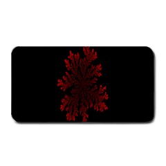 Dendron Diffusion Aggregation Flower Floral Leaf Red Black Medium Bar Mats by Mariart