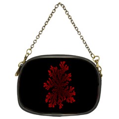 Dendron Diffusion Aggregation Flower Floral Leaf Red Black Chain Purses (two Sides)  by Mariart