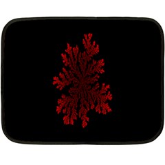 Dendron Diffusion Aggregation Flower Floral Leaf Red Black Double Sided Fleece Blanket (mini)  by Mariart