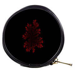 Dendron Diffusion Aggregation Flower Floral Leaf Red Black Mini Makeup Bags