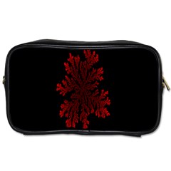 Dendron Diffusion Aggregation Flower Floral Leaf Red Black Toiletries Bags by Mariart