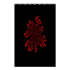 Dendron Diffusion Aggregation Flower Floral Leaf Red Black Shower Curtain 48  X 72  (small)  by Mariart