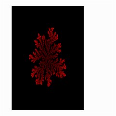 Dendron Diffusion Aggregation Flower Floral Leaf Red Black Small Garden Flag (two Sides) by Mariart