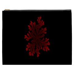 Dendron Diffusion Aggregation Flower Floral Leaf Red Black Cosmetic Bag (xxxl)  by Mariart