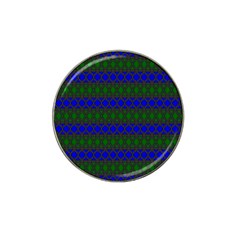 Diamond Alt Blue Green Woven Fabric Hat Clip Ball Marker (4 Pack) by Mariart