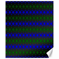 Diamond Alt Blue Green Woven Fabric Canvas 8  X 10  by Mariart